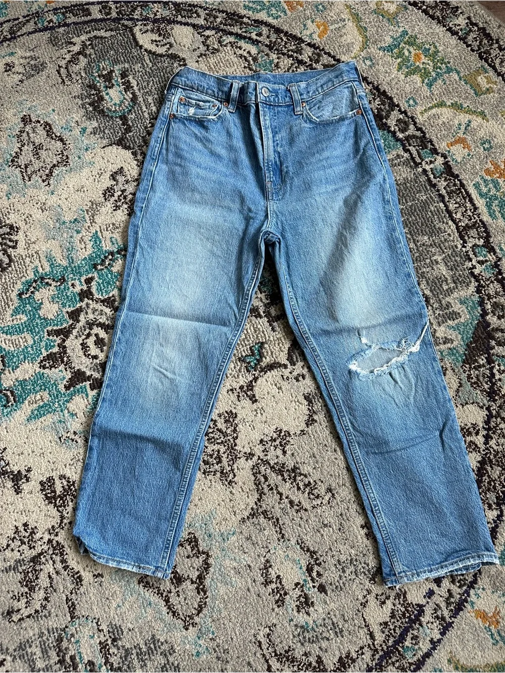 GAP Cheeky Straight Leg Jeans Sky High Waist / 29S - Picture 1 of 4